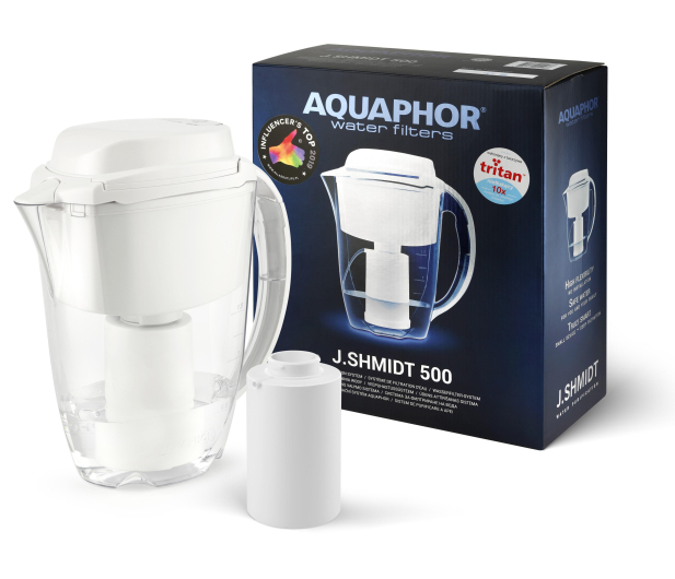 AQUAPHOR Dzbanek filtrujący J.SHMIDT A500 2,8 L (biały)  + wkład JS 500 - 1291686 - zdjęcie 3